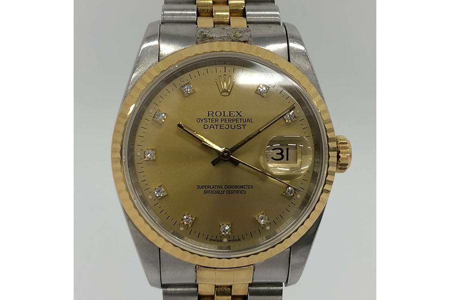 ロレックス デイトジャスト ダイア 16233 X315187 自動巻きSS/ YG シャンパンG